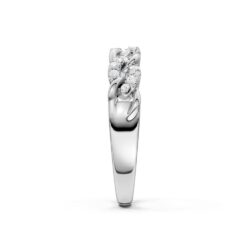 Ring hvitt gull "panser" dia 0,15ct twsi - Bilde 4