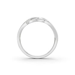Ring hvitt gull bred flettet dia 0,06ct twsi - Bilde 3