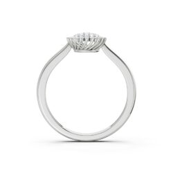 Ring hvitt gull dråpe dia 0,15ct twsi - Bilde 3