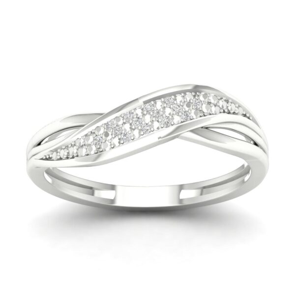 Ring hvittgull 0,04ct TWP