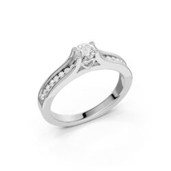 Ring hvittgull 0,33ct TWSI Hjerte