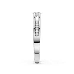Ring hvittgull 0,33ct TWSI Hjerte - Bilde 4