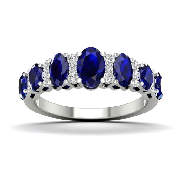 Ring hvittgull med safir 0,15ct WSI