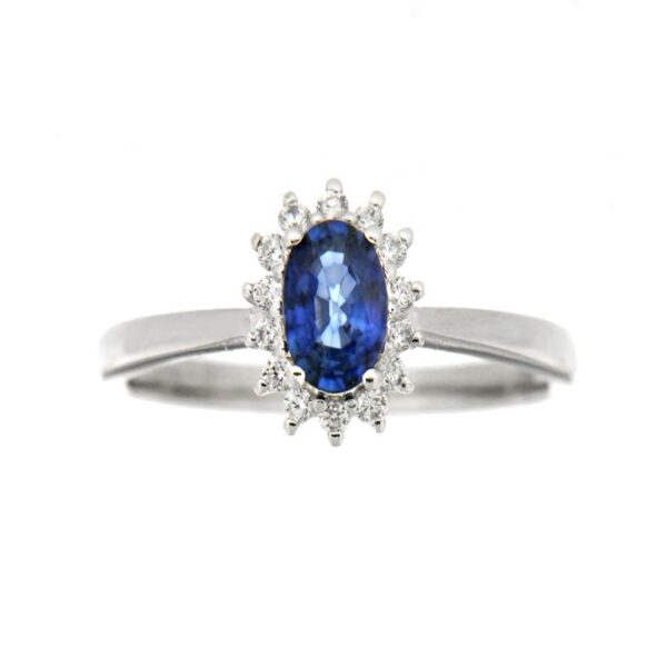 Rosett 0,11ct TWSI + Safir