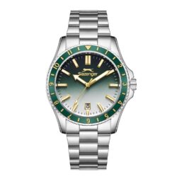 Slazenger Klokke Sølvfarget/Mørk Grønn - 42mm