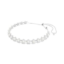 Swarovski - Ariana Grande x Swarovski choker, Crystal pearl, Round cut, White, Rhodium plated - Bilde 2