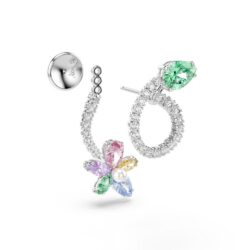 Swarovski - Ariana Grande x Swarovski drop earrings with ear jacket, Mixed cuts, Dragonfly, Flower, - Bilde 4