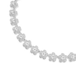 Swarovski - Ariana Grande x Swarovski necklace, Round cut, Flower, White, Rhodium plated - Bilde 2