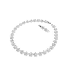 Swarovski - Ariana Grande x Swarovski necklace, Round cut, Flower, White, Rhodium plated - Bilde 3