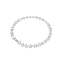 Swarovski - Ariana Grande x Swarovski necklace, Round cut, Flower, White, Rhodium plated - Bilde 4