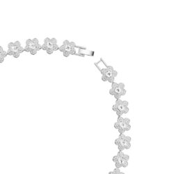 Swarovski - Ariana Grande x Swarovski necklace, Round cut, Flower, White, Rhodium plated - Bilde 5