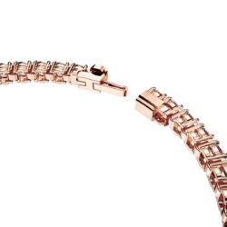 Swarovski - Str: L - Matrix Tennis bracelet, Round cut, White, Rose gold-tone plated - Bilde 3