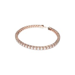 Swarovski - Str: L - Matrix Tennis bracelet, Round cut, White, Rose gold-tone plated - Bilde 5
