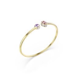 Swarovski - Chroma bangle, Mixed cuts, Multicolored, Gold-tone plated - Bilde 3