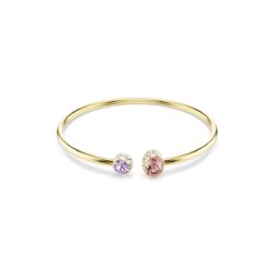 Swarovski - Chroma bangle, Mixed cuts, Multicolored, Gold-tone plated