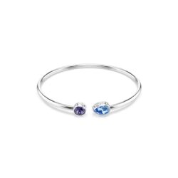 Swarovski - Chroma bangle, Mixed cuts, Multicolored, Rhodium plated