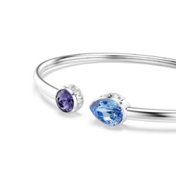 Swarovski - Chroma bangle, Mixed cuts, Multicolored, Rhodium plated - Bilde 2