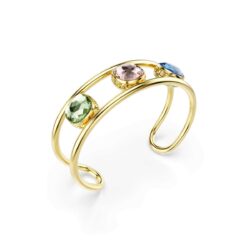 Swarovski - Chroma cuff, Cushion cut, Green, Gold-tone plated - Bilde 4
