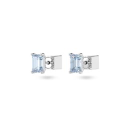 Swarovski - Chroma stud earrings, Cushion cut, Blue, Rhodium plated - Bilde 2