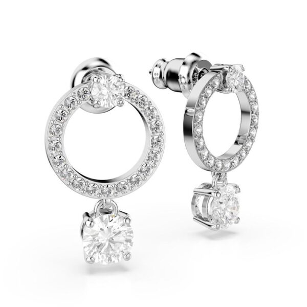 Swarovski  - Constella Round Drop White Crystal Earrings