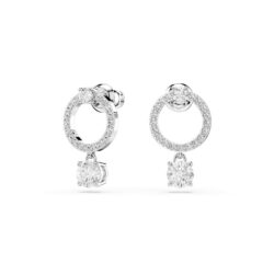Swarovski  - Constella Round Drop White Crystal Earrings - Bilde 2