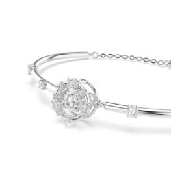 Swarovski - Constella bangle, Round cut, Dancing stone, White, Rhodium plated - Bilde 2