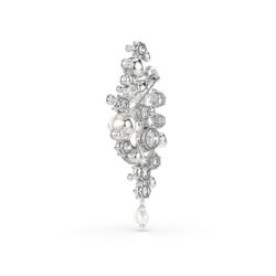 Swarovski - Constella brooch, Crystal pearl, Round cut, White, Rhodium plated - Bilde 4