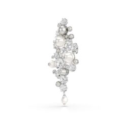 Swarovski - Constella brooch, Crystal pearl, Round cut, White, Rhodium plated - Bilde 5