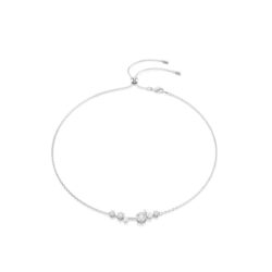 Swarovski - Constella necklace, Crystal pearl, Round cuts, White, Rhodium plated