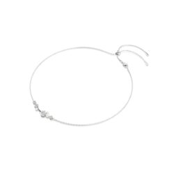 Swarovski - Constella necklace, Crystal pearl, Round cuts, White, Rhodium plated - Bilde 4