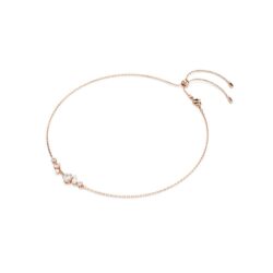 Swarovski - Constella necklace, Crystal pearl, Round cuts, White, Rose gold-tone plated - Bilde 3