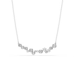 Swarovski - Constella necklace, Mixed cuts, White, Rhodium plated