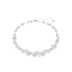 Swarovski - Constella necklace, Round cut, White, Rhodium plated