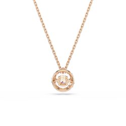Swarovski - Constella pendant, Round cut, Dancing stone, Pink, Rose gold-tone plated - Bilde 5