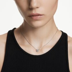 Swarovski - Stilla pendant, Round cut, White, Rhodium plated - Bilde 5