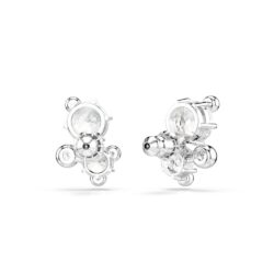 Swarovski - Constella stud earrings, Round cut, White, Rhodium plated - Bilde 3