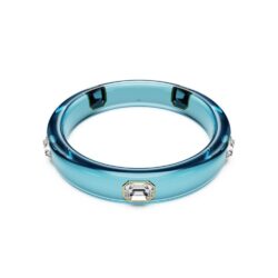 Swarovski - Dulcis bangle, Octagon cut, Blue, Gold-tone plated