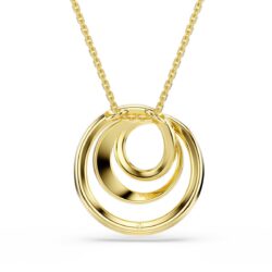 Swarovski - Hyperbola necklace, Round cut, White, Gold-tone plated - Bilde 3
