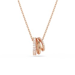 Swarovski - Hyperbola pendant, Mixed cuts, White, Rose gold-tone plated