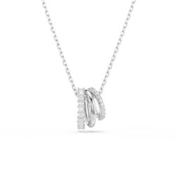Swarovski - Hyperbola pendant, Round cut, White, Rhodium plated
