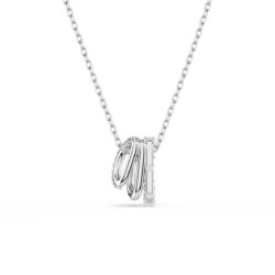 Swarovski - Hyperbola pendant, Round cut, White, Rhodium plated - Bilde 2