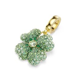 Swarovski - Idyllia charm, Clover, Green, Gold-tone plated - Bilde 2