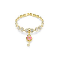 Swarovski - Idyllia charm, Mixed cuts, Heart with key, White, 18K gold finish - Bilde 6