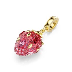 Swarovski - Idyllia charm, Mixed cuts, Strawberry, Red, 18K gold finish - Bilde 3