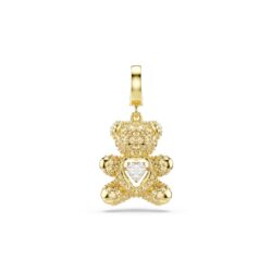 Swarovski - Idyllia charm, Mixed cuts, Teddy, Gold tone, Gold-tone plated