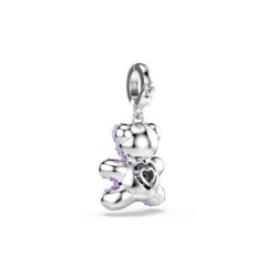 Swarovski - Idyllia charm, Mixed cuts, Teddy, Purple, Rhodium plated - Bilde 5