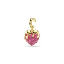 Swarovski - Idyllia charm, Round cut, Heart, Pink, 18K gold finish - Bilde 2