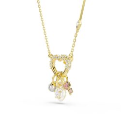 Swarovski - Idyllia pendant, Mixed cuts, Heart, Key, Pink, Gold-tone plated - Bilde 2