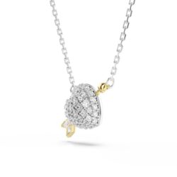 Swarovski - Idyllia pendant, Mixed cuts, Heart with arrow, White, Mixed metal finish - Bilde 4