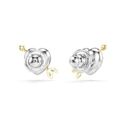 Swarovski - Idyllia stud earrings, Mixed cuts, Heart with arrow, White, Mixed metal finish - Bilde 3